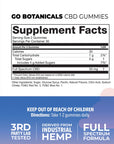 Go Botanicals Full Spectrum Gummies information label